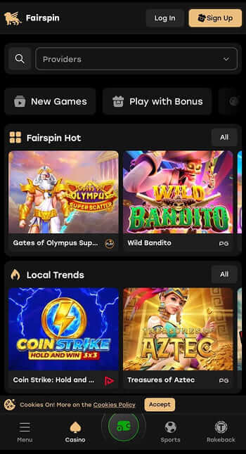 download fairspin casino app