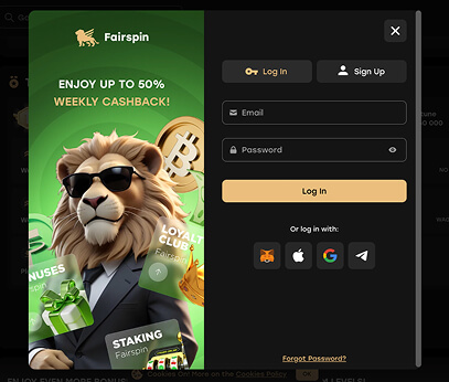 fairspin casino login